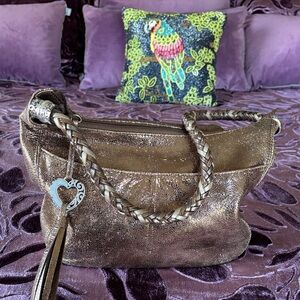 Elegant Brown Braided Women's Bag